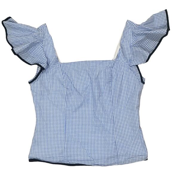 Sail to Sable Gingham Square Neck Top - Picture 1 of 5